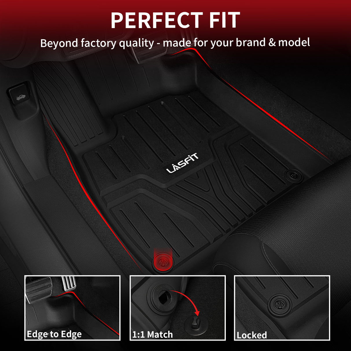 Fit for 2023-2025 Honda Pilot Custom TPE Floor Mats / Backrest & Cargo Mats