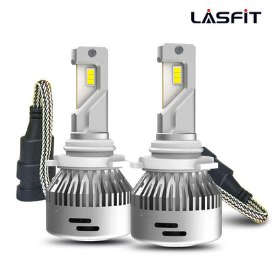 LASFIT 9005 HB3 LED Headlight Bulbs, 60W 6000LM 6000K Amplified Flux Beam |  2 Bulbs