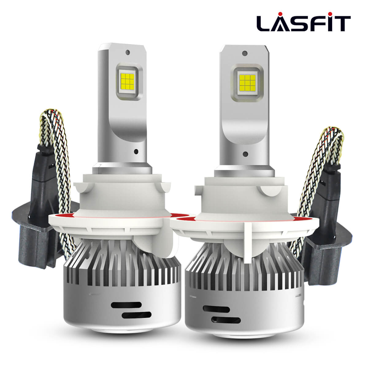 Lasfit H13 9008 LED Bulbs Conversion Kits Cool White 6000K 60W 6000LM