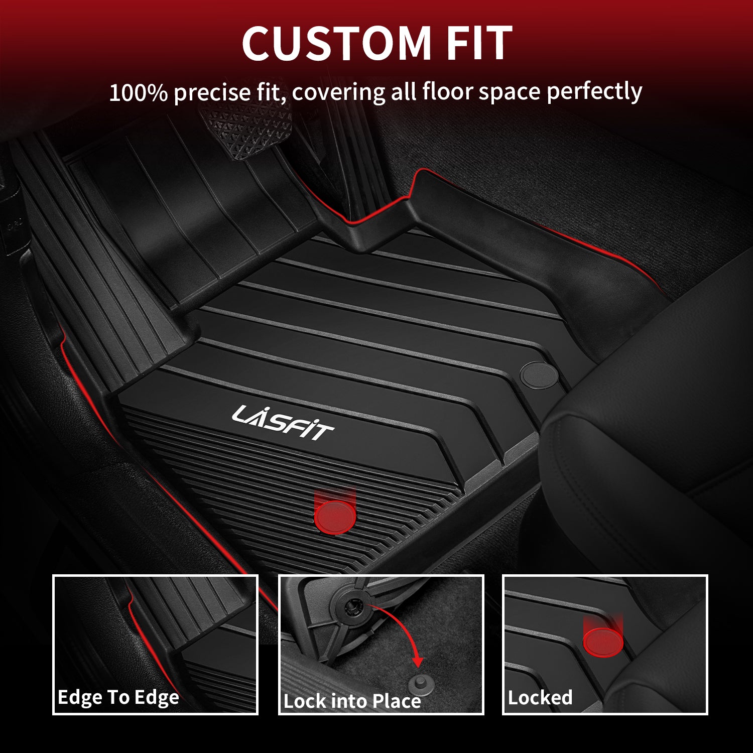 Fit for BMW 5 Series 2017 2023 Fit 530i 540i 530E All Weather 1st 2nd 3rd Row Cargo Mats Lasfit