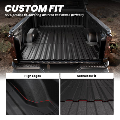 Chevrolet -Silverado-2500HD-3500HD-GMC-Sierra-2020-2024-82.25-inches-Custom-Fit-Truck-Bed-Mats