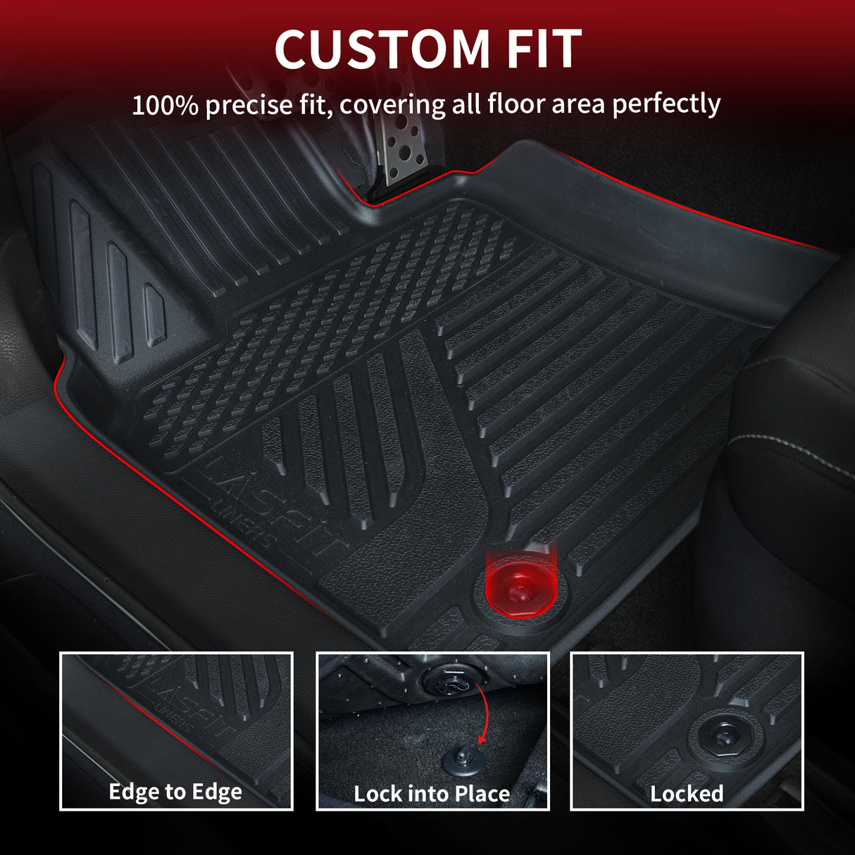 Fit for Toyota Camry 2025 1st and 2nd Row Custom Floor Liners & Cargo Mat