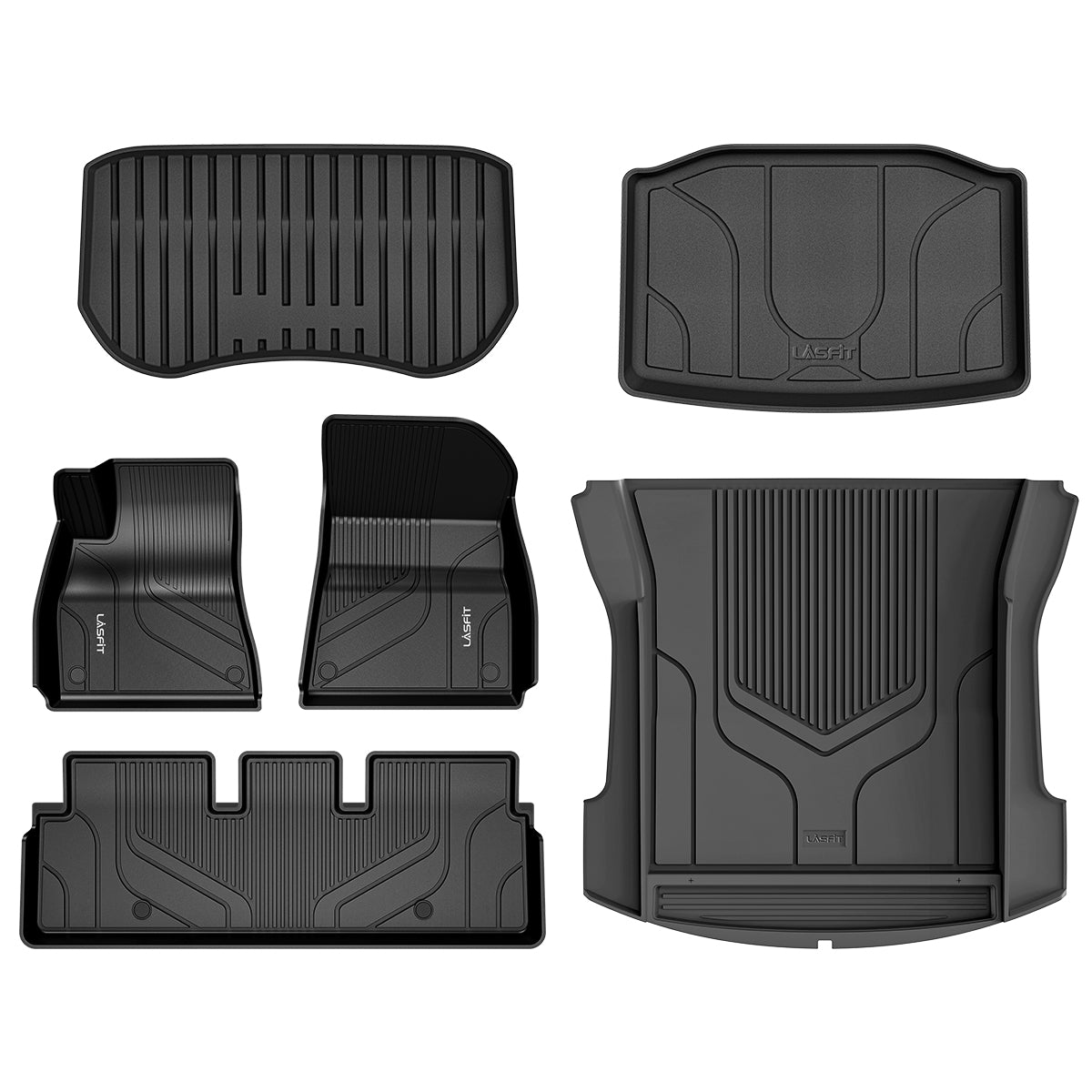 Model 3 Floor Mats All Weather Double Layer Flocking TPE For Tesla (2017-2023)