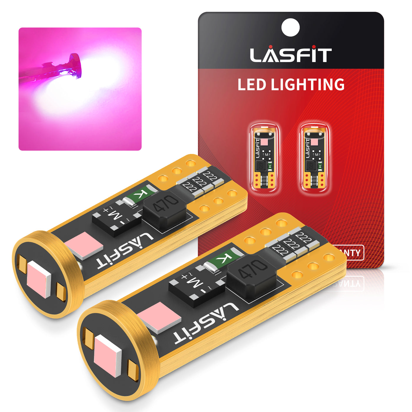 LASFIT 3157/3156 LED Turn Signal Side Marker Light Bulb | Amber Yellow