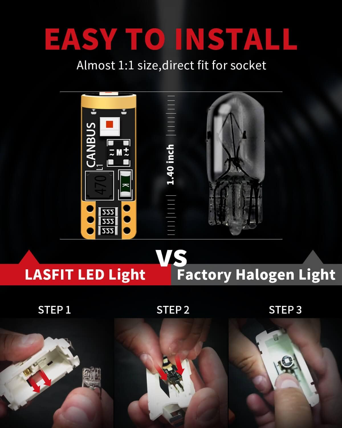 L-T10R led bulbs easy to install