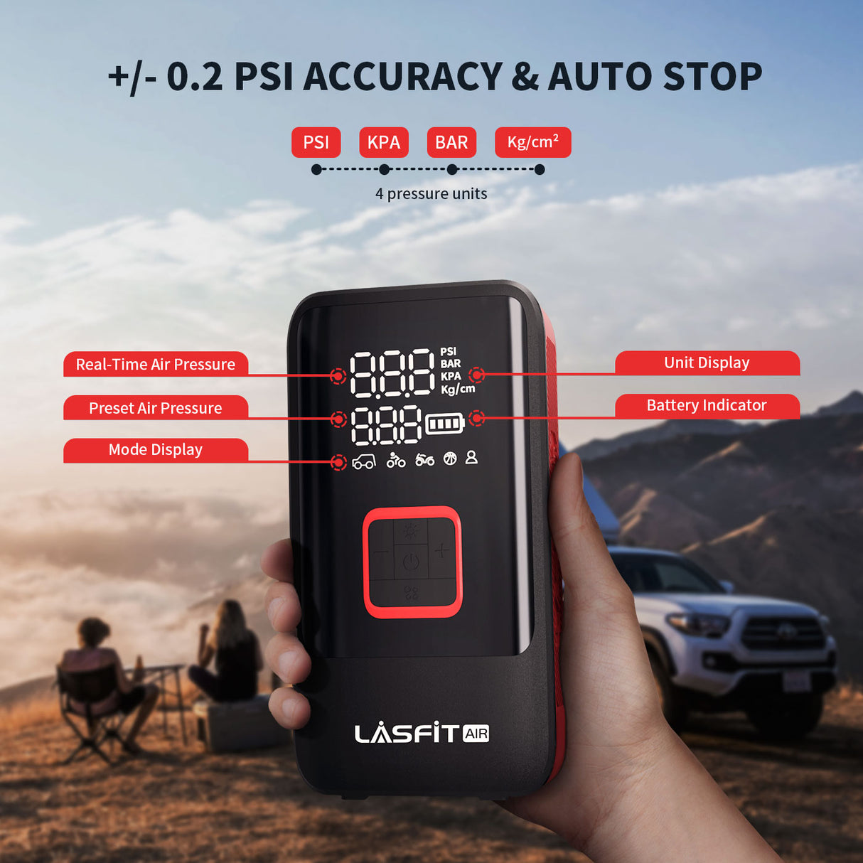 LASFIT Auto Stop Tire Inflator