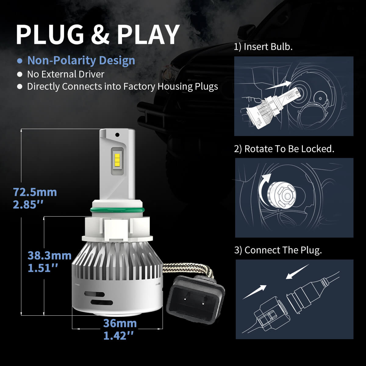 LA Plus 5202 led bulbs plug and play installation