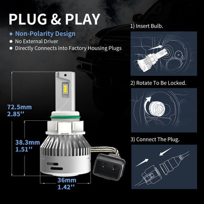 LA Plus 5202 led bulbs plug and play installation