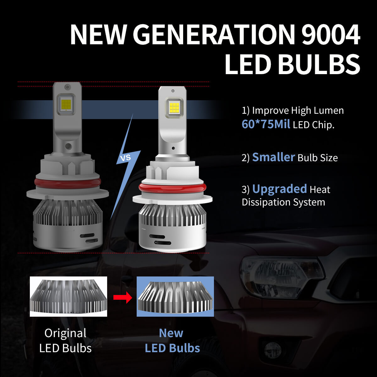 LA Plus 9004 led bulbs key features