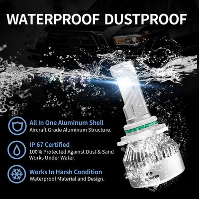 LA Plus 9006 led bulbs IP67 waterproof