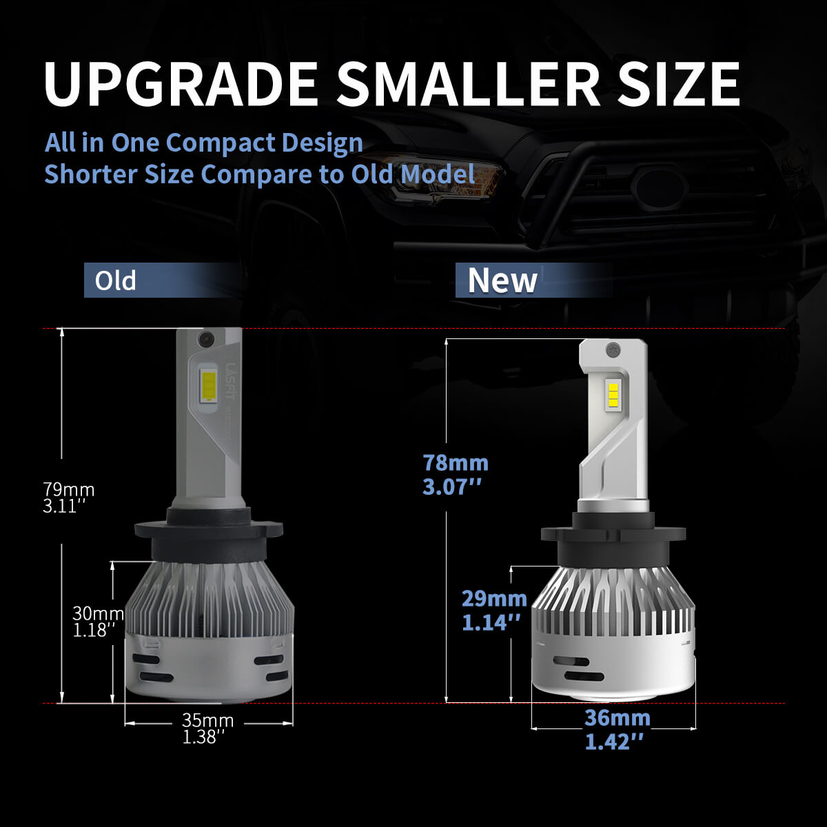 LA Plus D2S led bulbs smaller size