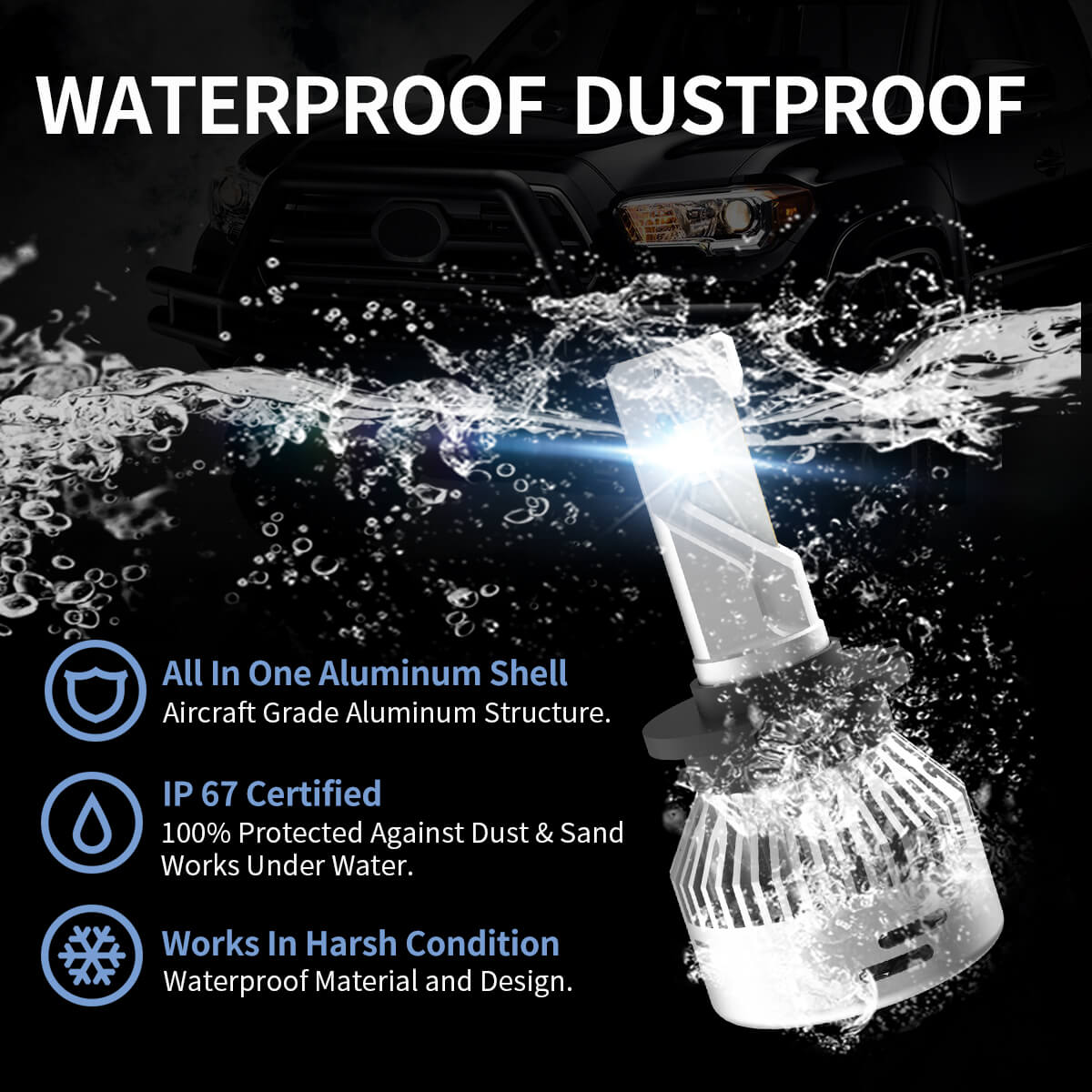 LA Plus D2S led bulbs IP67 waterproof