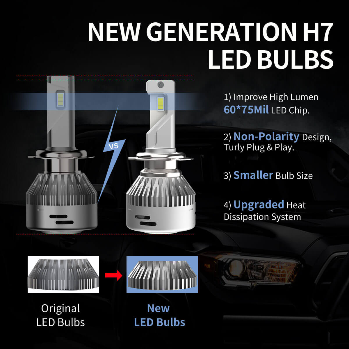 LA Plus H7 led bulbs key features