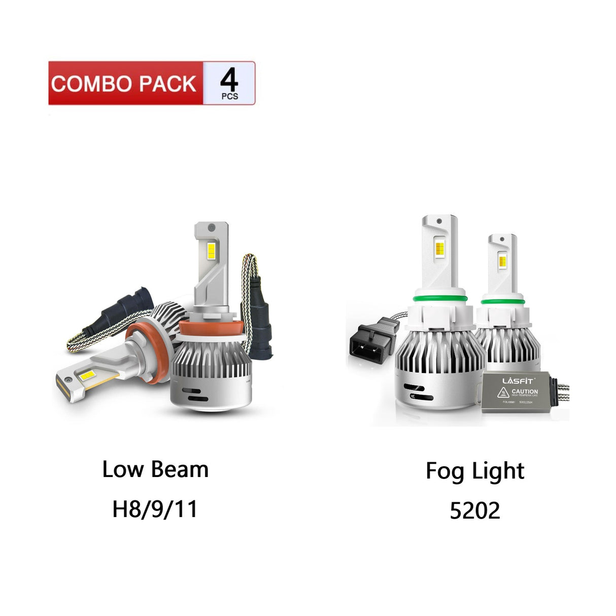 LAplus H11 low beam and LDplus 5202 fog lights