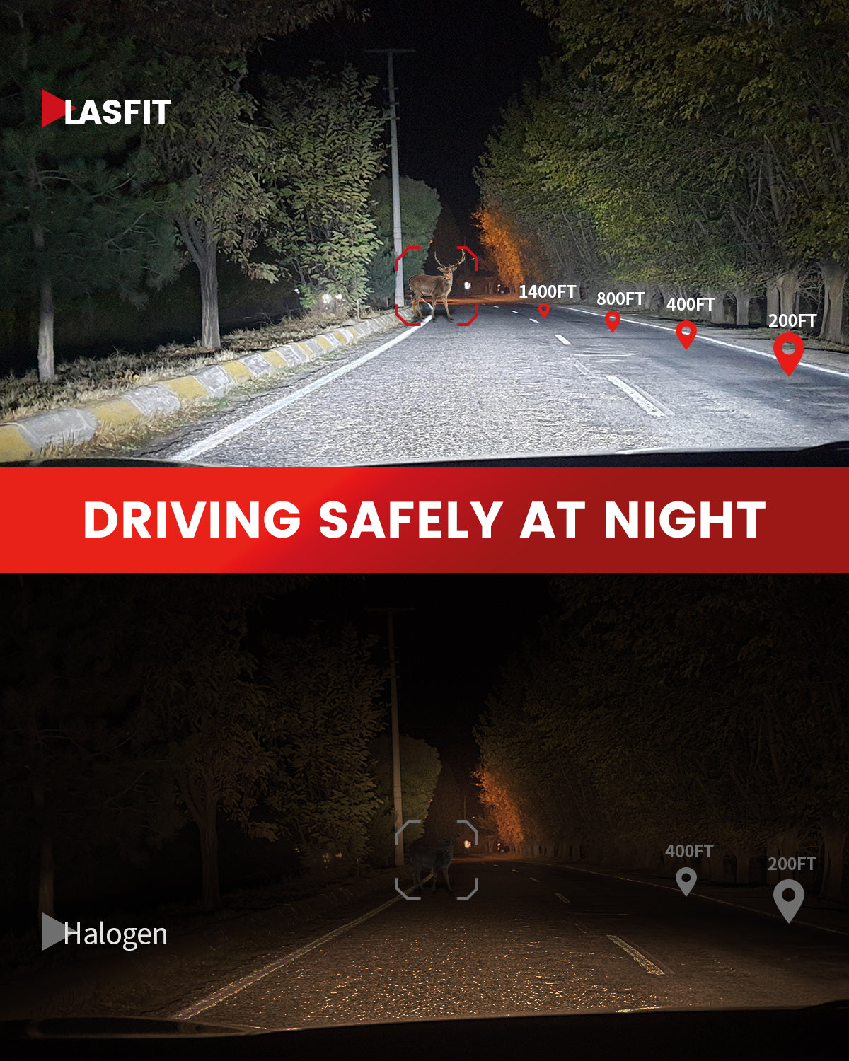 LCair H4 led bulbs driving safety at night