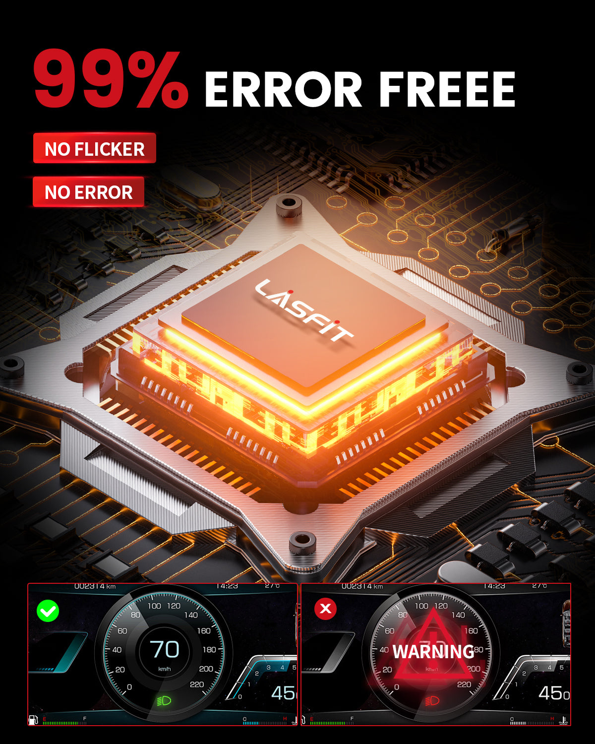 LCair H11 led bulbs error free