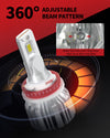 LCplus H11 LED bulbs 360 degree adjustable beam pattern