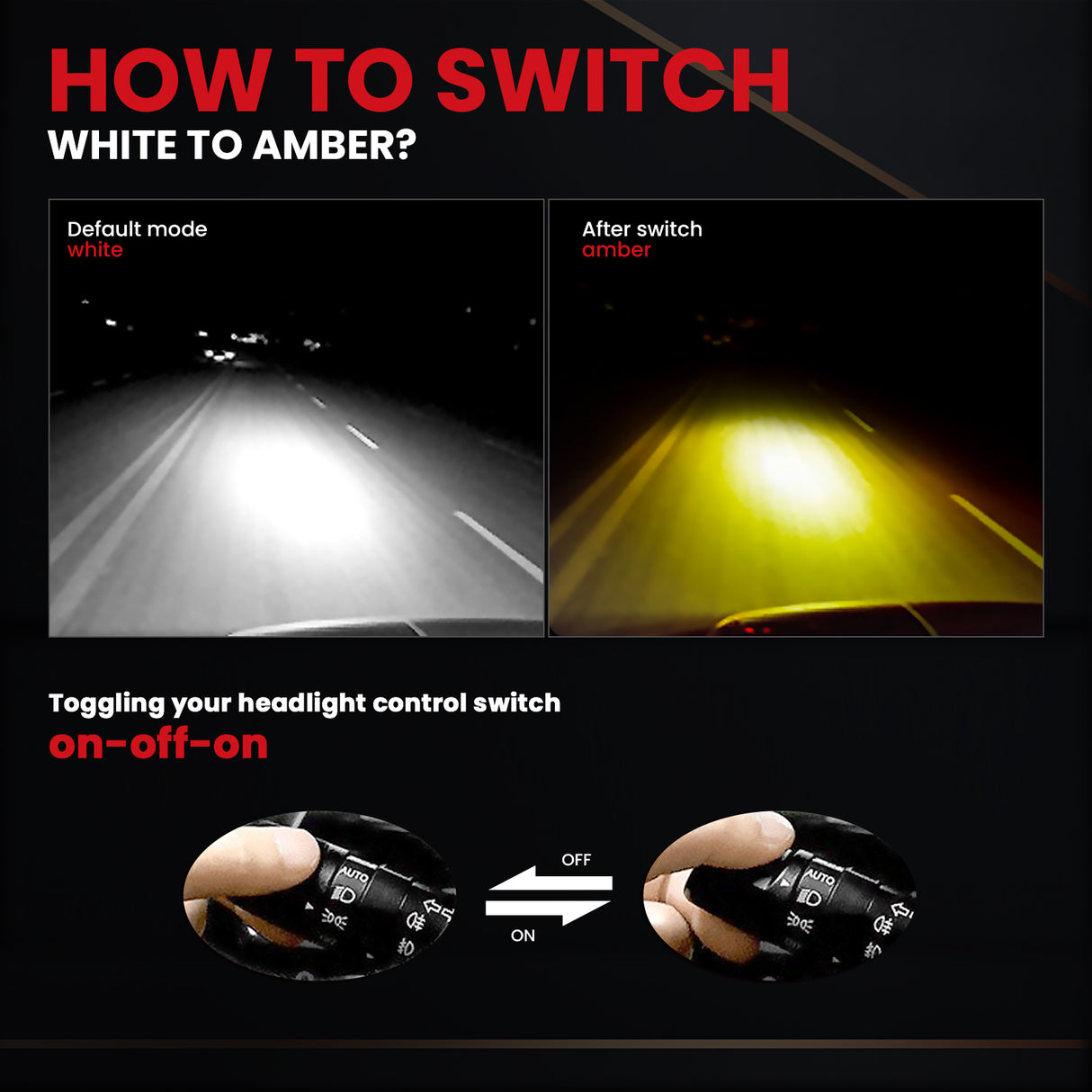 LDplus H11 LED bulb how to switch