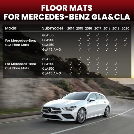 Fit for 2014-2019 Mercedes-Benz CLA-Class Floor Mats