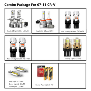 Fit for 2007-2014 Honda CR-V LED Bulbs H4 Exterior Interior Bulbs Plug n Play