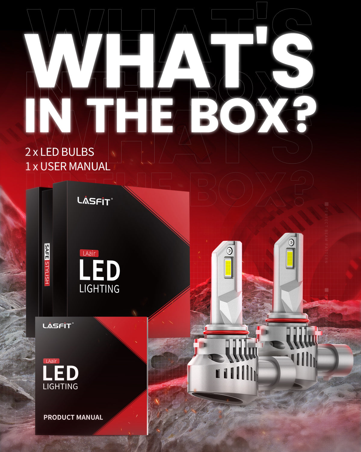 The package of LAair 9005 led bulbs