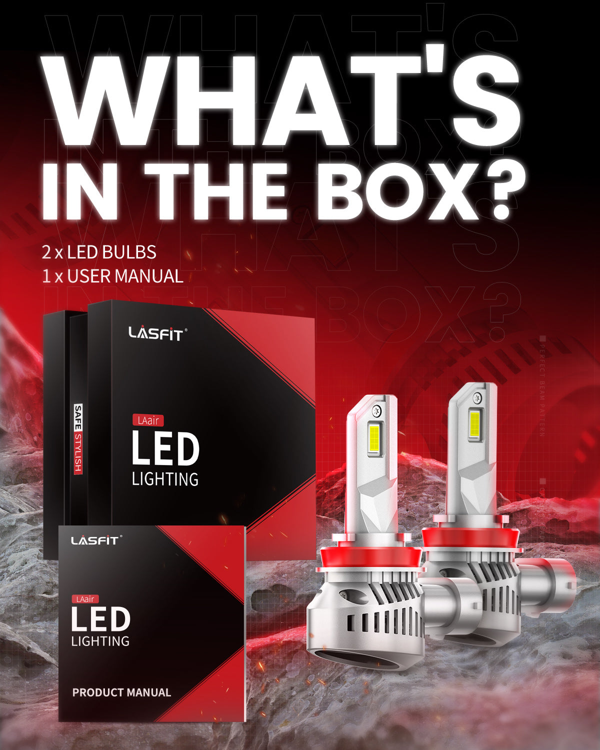 The package of LAair H11 led bulbs