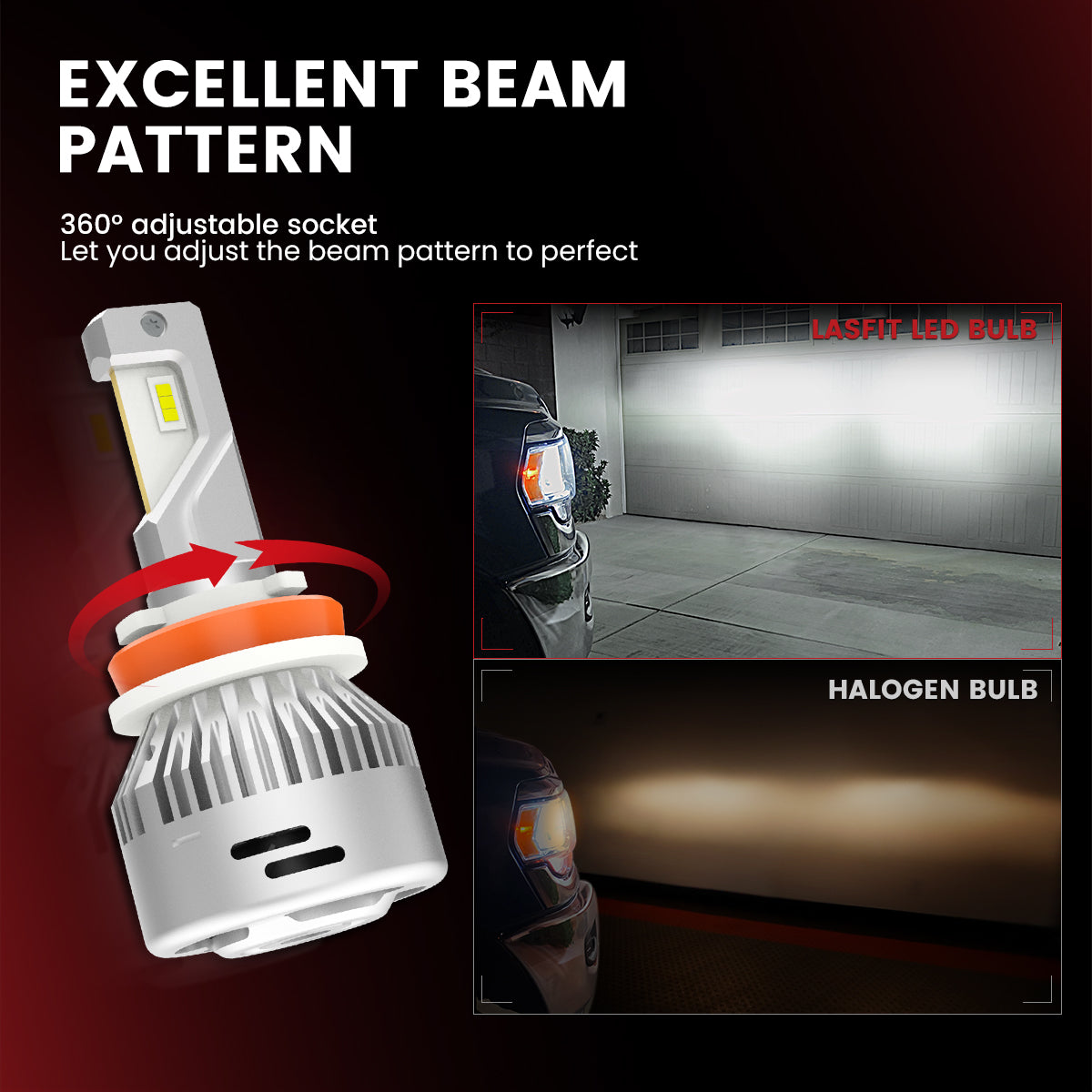 2019-2020 Ram 1500 H11 9005 led bulbs perfect beam pattern