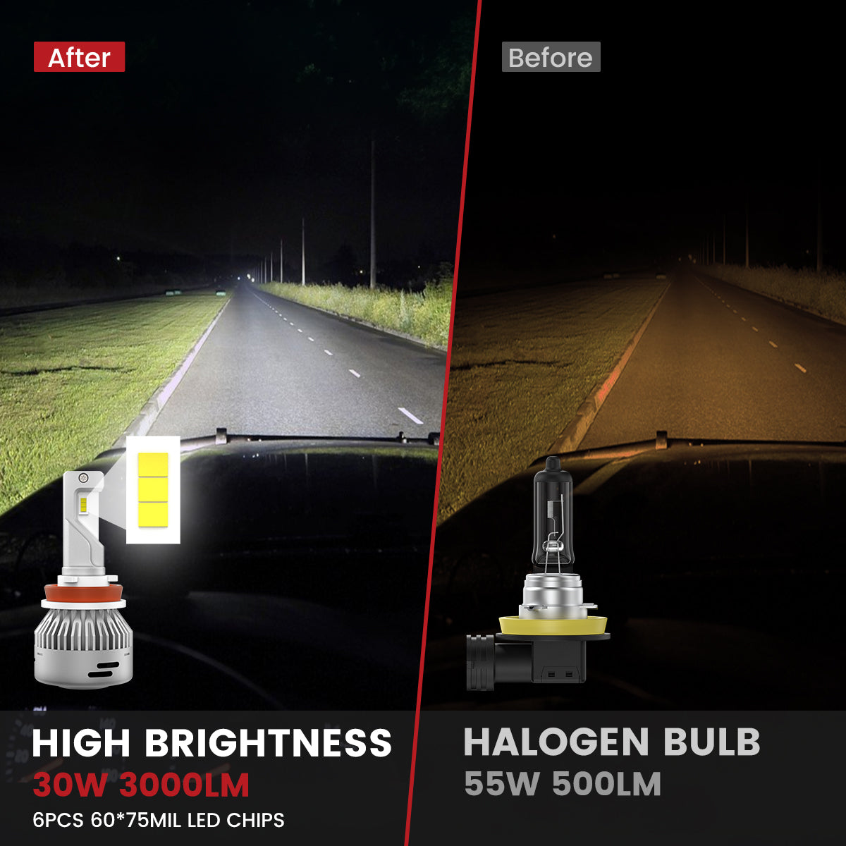 2019 Chevy Colorado led headlight bulbs high brightness