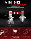 2.Lasfit LCplus H4 LED Bulbs mini size plug and play