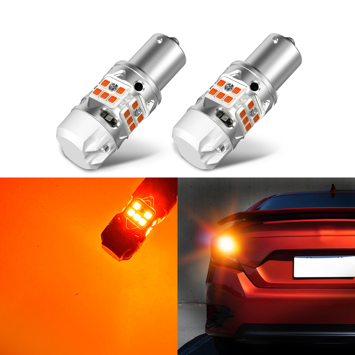 Lasfit amber PY21W led turn signal lights