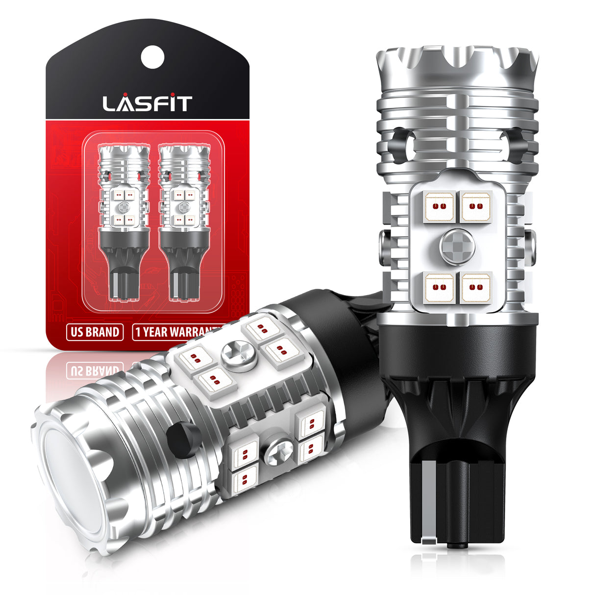 Lasfit red 921 led bulbs for 3rd brake lights