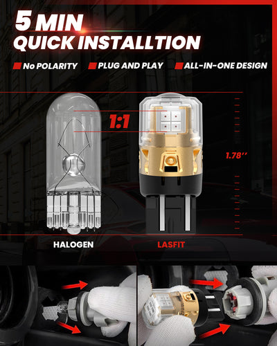 Lasfit L2-7443R LED Bulb 5 mins quick installation