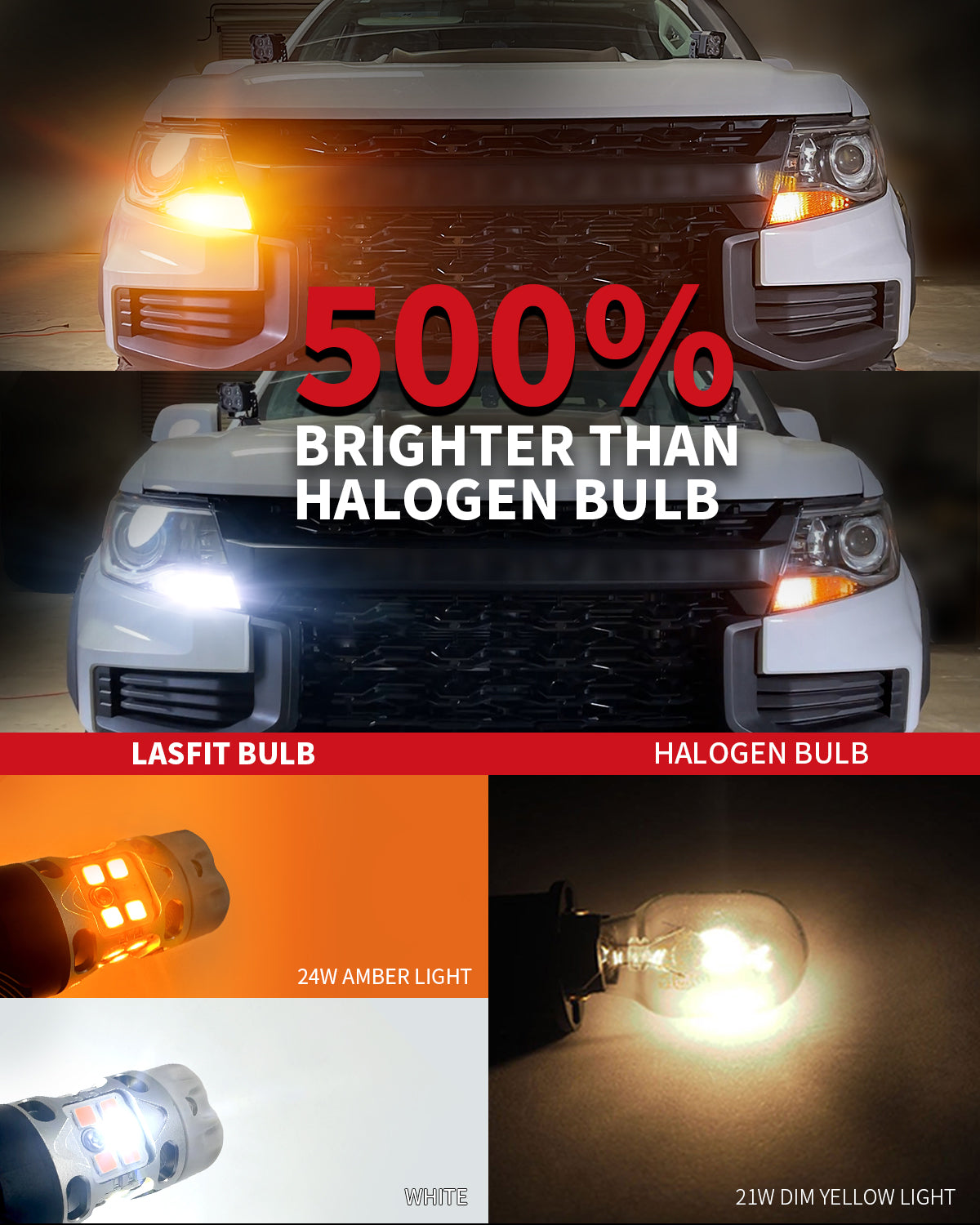 T3-7443D-CK 500 percent brighter than halogen bulbs