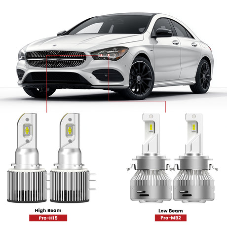 Pro H7 LED bulbs fit for 2014-2019 Mercedes-Benz CLA250