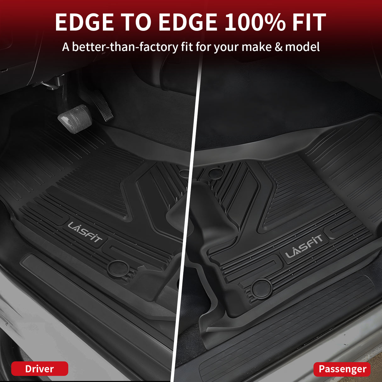 Ram 1500 Crew Cab 2019-2023 Custom Floor Mats Edge to Edge