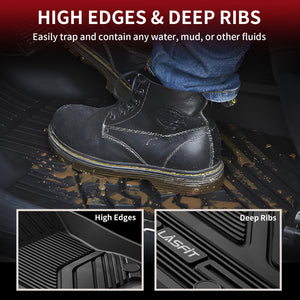 Ram 1500 Crew Cab 2019-2023 Custom Floor Mats High Edges