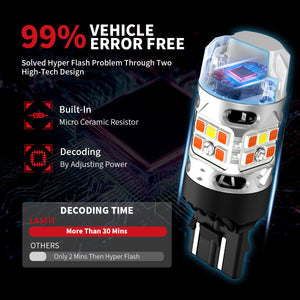 Lasfit T3-7443D led turn signal bulb error free