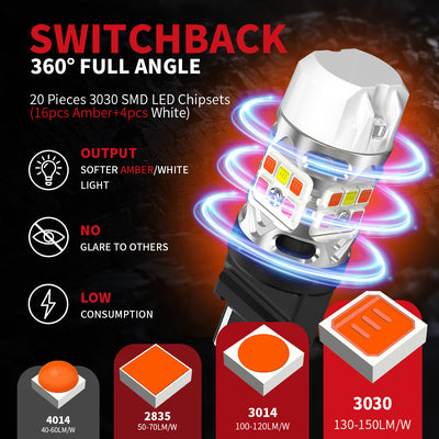 T3-3157D LED bulbs switchback 360 degree full angle illumination