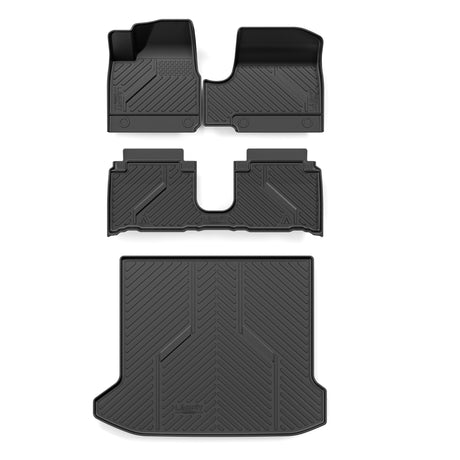 Fit for 2022-2024 Hyundai Ioniq 5 Floor Mats TPE Material 1st & 2nd Row, For Sliding Console ONLY