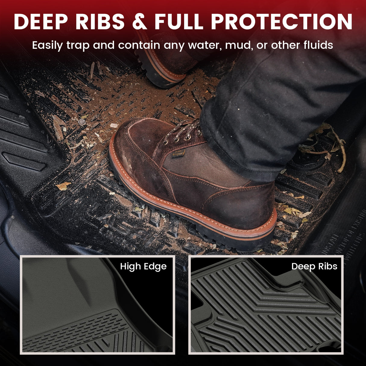 Fit for 2013-2024 Toyota 4Runner All Weather Floor Mats