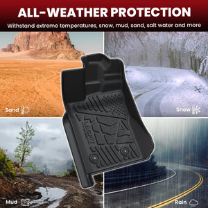 All-weather Floor Mats for 2024-2025 Ford Ranger