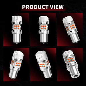 The product details of amber PY21W led bulbs