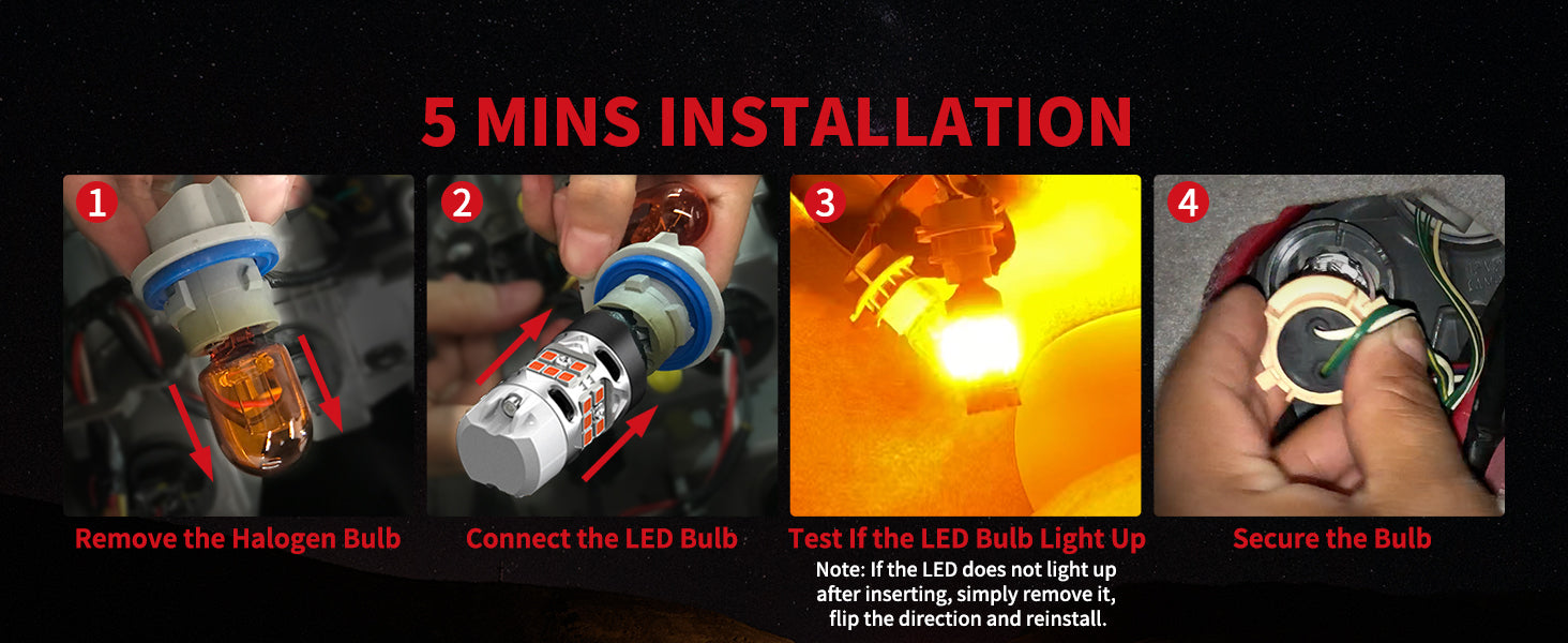 how to install 3157 turn signal lights