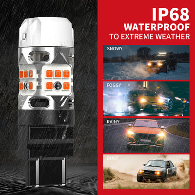 amber T3-4257 led bulbs IP68 waterproof