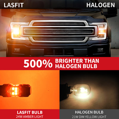 amber T3-4257 led bulbs 500% brighter than halogen bulbs