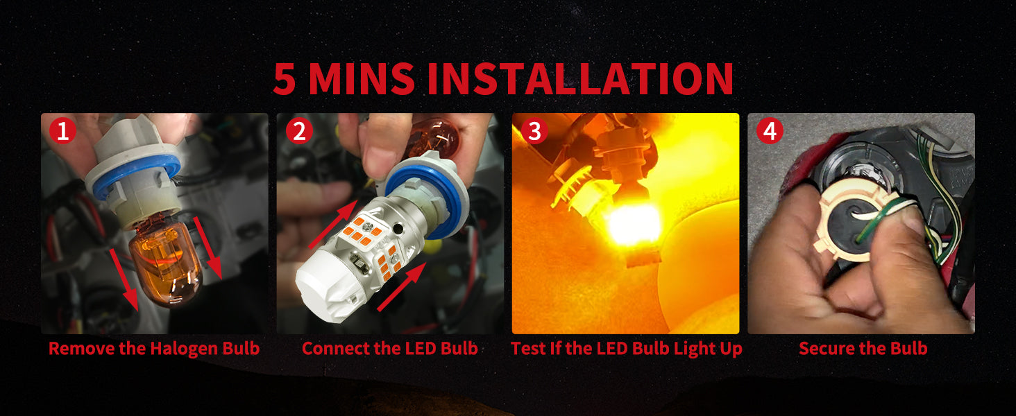 how to install BAU15S turn signal lights