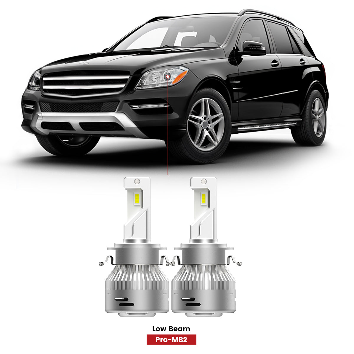 custom-made H7 led bulbs fit for 2012-2018 Mercedes-Benz C250 C300 C350