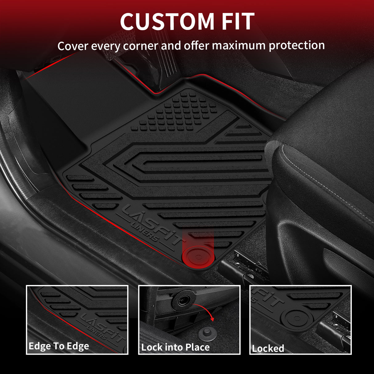 Fit for 2017-2025 Mazda CX-5 All-weather Floor Mats and Cargo Mat, Only Fits with Cargo Tray in Upper Position