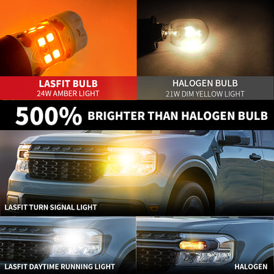 switchback T3-4257 led bulbs 500% brighter than halogen bulbs