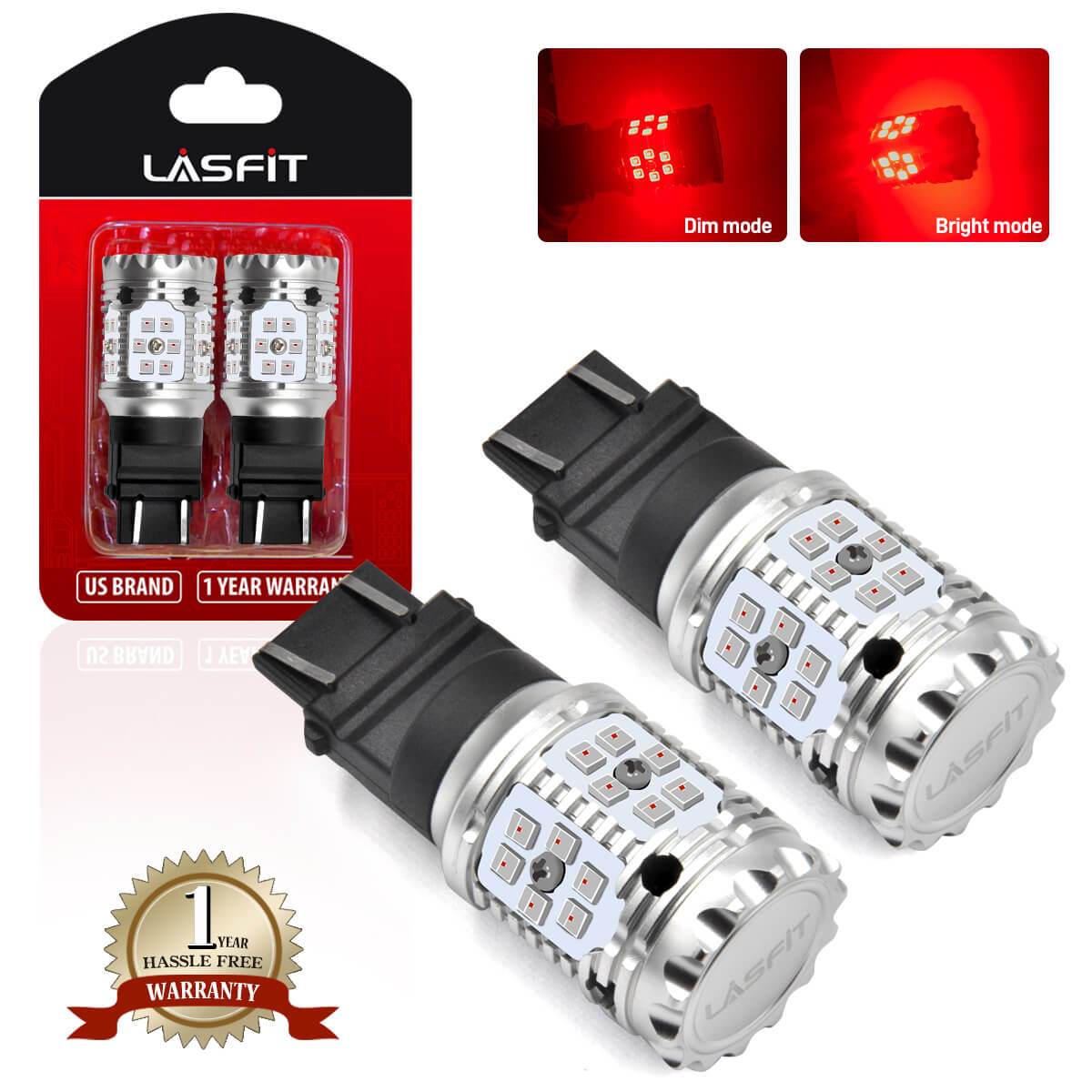 3157 4057 Red CANBUS Anti Hyper Flash LED Turn Signal Lights - LASFIT
